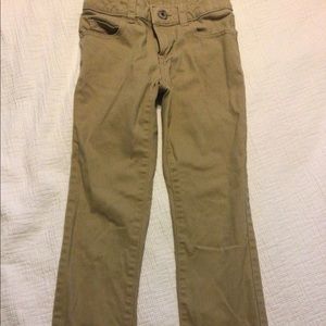 Girls size 7 tan colored jeans
